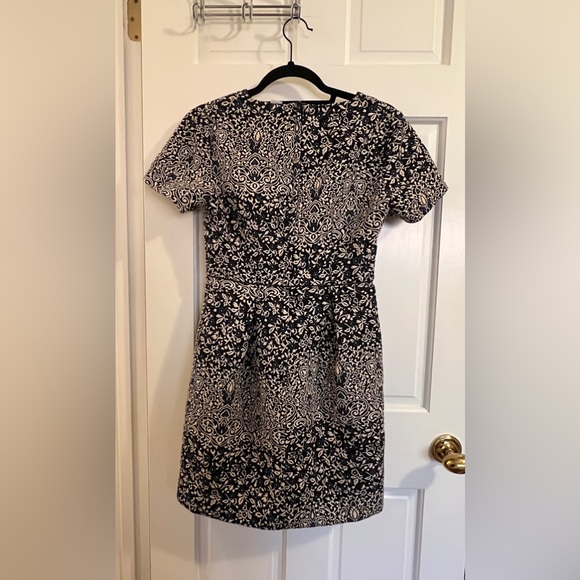 H&M Embroidered Dress - Blue and Tan size 6 - Picture 4 of 9